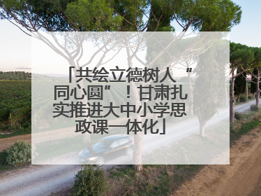 共绘立德树人“同心圆”！甘肃扎实推进大中小学思政课一体化