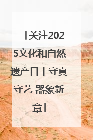 关注2025文化和自然遗产日丨守真守艺 器象新章