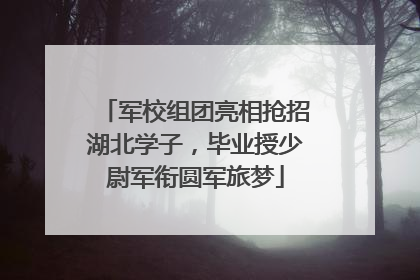军校组团亮相抢招湖北学子，毕业授少尉军衔圆军旅梦