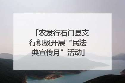 农发行石门县支行积极开展“民法典宣传月”活动