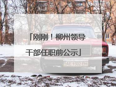 刚刚！柳州领导干部任职前公示