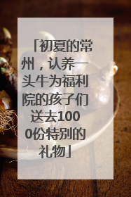 初夏的常州，认养一头牛为福利院的孩子们送去1000份特别的礼物