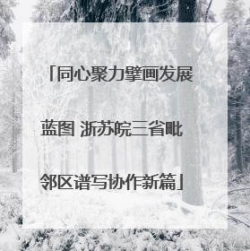 同心聚力擘画发展蓝图 浙苏皖三省毗邻区谱写协作新篇