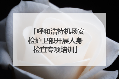 呼和浩特机场安检护卫部开展人身检查专项培训