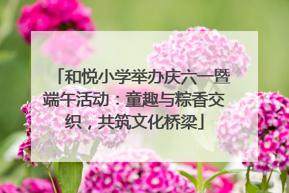 和悦小学举办庆六一暨端午活动：童趣与粽香交织，共筑文化桥梁