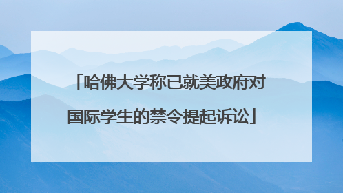 哈佛大学称已就美政府对国际学生的禁令提起诉讼