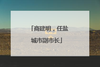 商建明，任盐城市副市长
