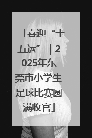 喜迎“十五运”｜2025年东莞市小学生足球比赛圆满收官