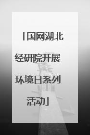 国网湖北经研院开展环境日系列活动