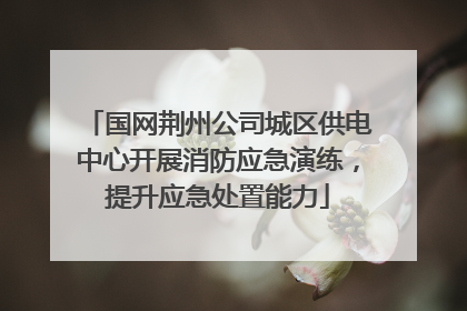 国网荆州公司城区供电中心开展消防应急演练，提升应急处置能力