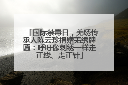 国际禁毒日，羌绣传承人陈云珍捐赠羌绣牌匾：呼吁像刺绣一样走正线、走正针