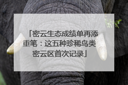 密云生态成绩单再添重笔：这五种珍稀鸟类密云区首次记录