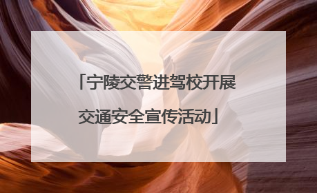 宁陵交警进驾校开展交通安全宣传活动