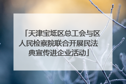 天津宝坻区总工会与区人民检察院联合开展民法典宣传进企业活动