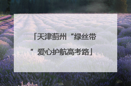 天津蓟州“绿丝带”爱心护航高考路