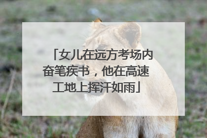 女儿在远方考场内奋笔疾书，他在高速工地上挥汗如雨