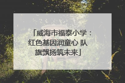 威海市福泰小学：红色基因润童心 队旗飘扬筑未来