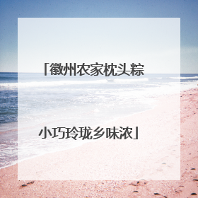 徽州农家枕头粽 小巧玲珑乡味浓