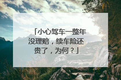 小心驾车一整年没理赔，续车险还贵了，为何？