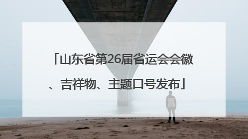山东省第26届省运会会徽、吉祥物、主题口号发布