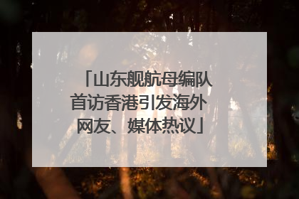 山东舰航母编队首访香港引发海外网友、媒体热议