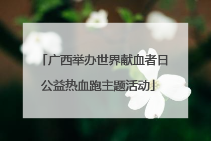 广西举办世界献血者日公益热血跑主题活动