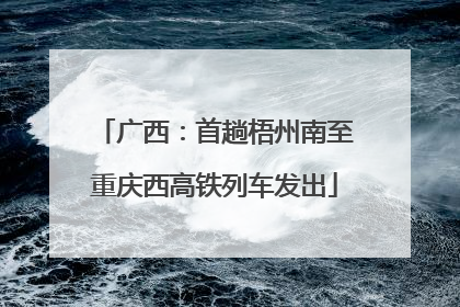 广西：首趟梧州南至重庆西高铁列车发出