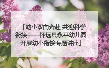 幼小双向奔赴 共迎科学衔接——怀远县永平幼儿园开展幼小衔接专题讲座