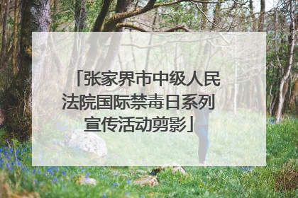 张家界市中级人民法院国际禁毒日系列宣传活动剪影