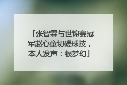 张智霖与世锦赛冠军赵心童切磋球技，本人发声：很梦幻
