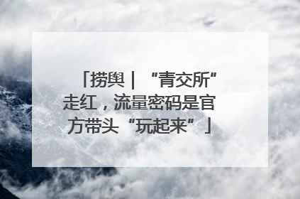 捞舆｜“青交所”走红，流量密码是官方带头“玩起来”