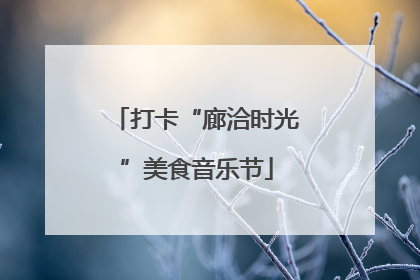 打卡“廊洽时光”美食音乐节
