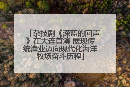 杂技剧《深蓝的回声》在大连首演 展现传统渔业迈向现代化海洋牧场奋斗历程