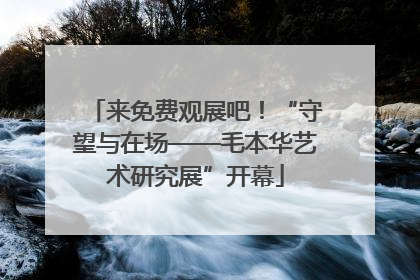 来免费观展吧！“守望与在场——毛本华艺术研究展”开幕