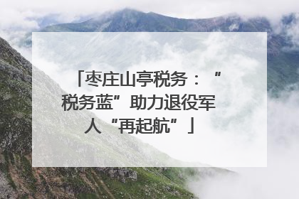 枣庄山亭税务：“税务蓝”助力退役军人“再起航”