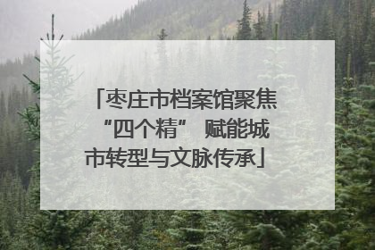 枣庄市档案馆聚焦“四个精” 赋能城市转型与文脉传承
