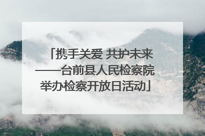 携手关爱 共护未来——台前县人民检察院举办检察开放日活动