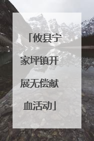 攸县宁家坪镇开展无偿献血活动