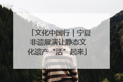 文化中国行｜宁夏 非遗展演让静态文化遗产“活”起来