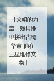 文明的力量｜残片堆里拼出古蜀华章 他在三星堆修文物