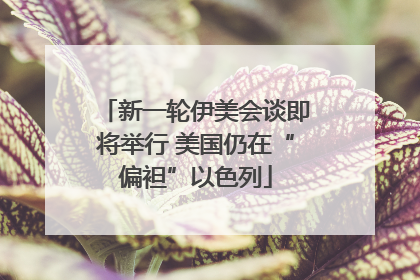 新一轮伊美会谈即将举行 美国仍在“偏袒”以色列