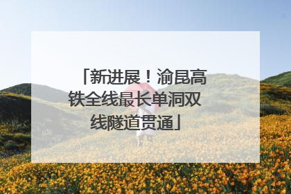 新进展！渝昆高铁全线最长单洞双线隧道贯通