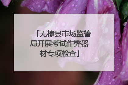 无棣县市场监管局开展考试作弊器材专项检查