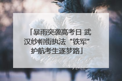 暴雨突袭高考日 武汉纱帽街执法“铁军”护航考生逐梦路