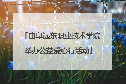 曲阜远东职业技术学院举办公益爱心行活动