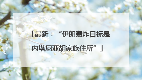 最新：“伊朗轰炸目标是内塔尼亚胡家族住所”