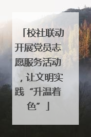 校社联动开展党员志愿服务活动，让文明实践“升温着色”