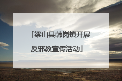 梁山县韩岗镇开展反邪教宣传活动