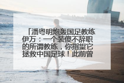 潘粤明炮轰国足教练伊万：一个装傻不辞职的所谓教练，你指望它拯救中国足球！此前曾多次发文评价国足