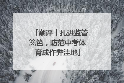 潮评丨扎进监管篱笆，防范中考体育成作弊洼地